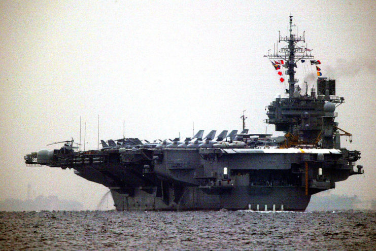 USS Kitty Hawk at sea