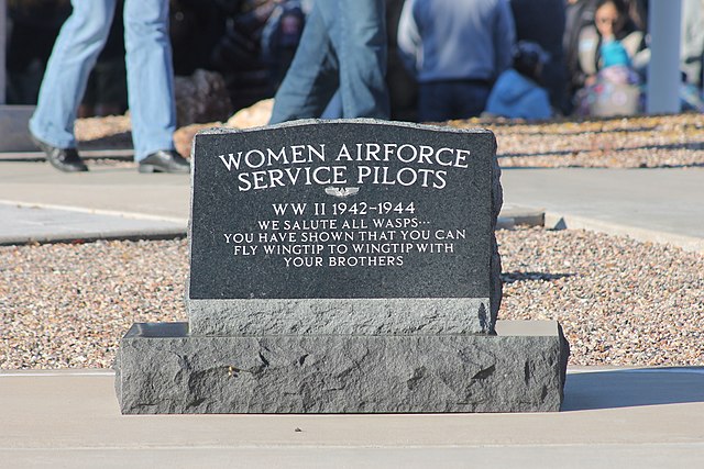 Granite memorial dedicated to the Women Airforce Service Pilots