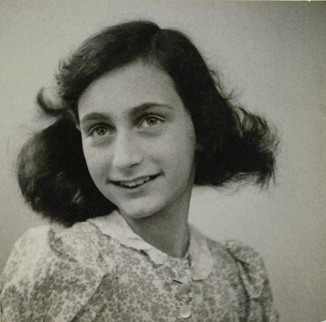 Passport photo of Anne Frank