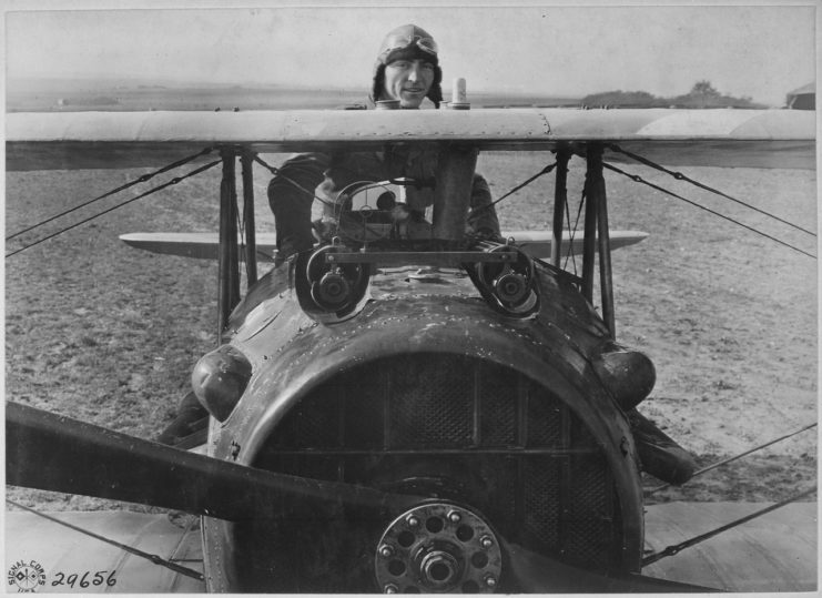 Eddie Rickenbacker in his SPAD S.XIII