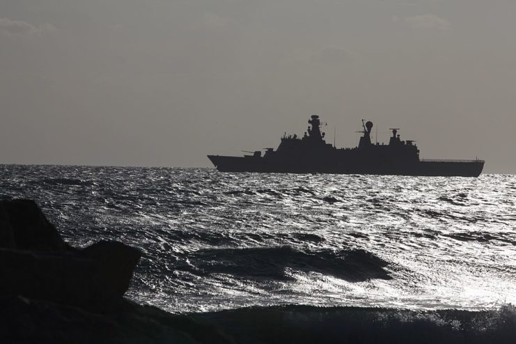 HDMS Esbern Snare (F342) at sea