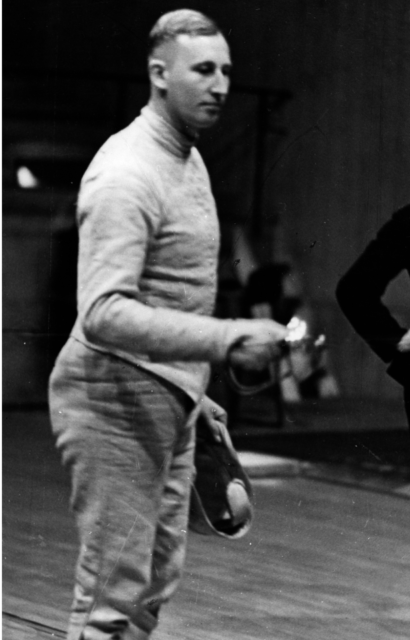 Reinhard Heydrich fencing, circa November 1936. (Photo Credit: ullstein bild Dtl. / Getty Images)