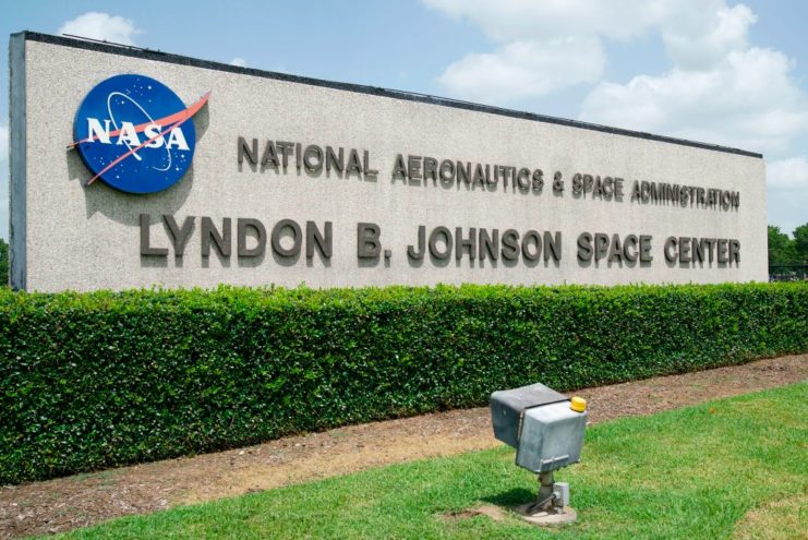 Entrance sign to the Johnson Space Center
