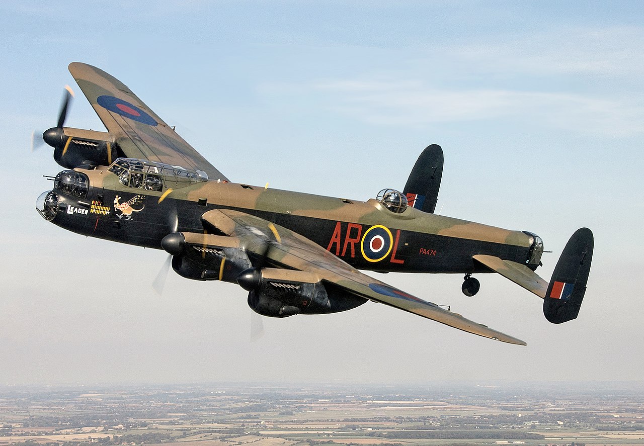 Pictured is aircraft from the Battle of Britain Memorial Flight (BBMF) in the skies above Lincolnshire. Lancaster PA474 wearing 460 Squadron (RAAF)
(Photo Credit: Cpl Phil Major ABIPP/MOD)