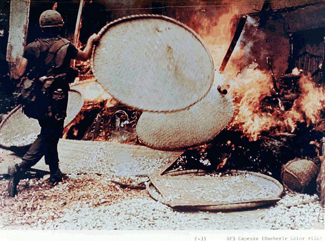 PFC Capezza setting fire to a building