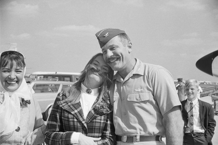 Robin Olds Posing with His Daughter