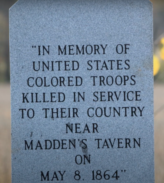 Close-up of the U.S. Colored Troops memorial