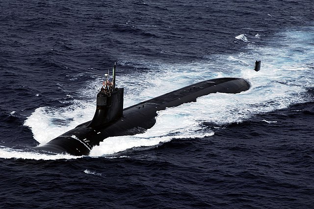 USS Connecticut at sea