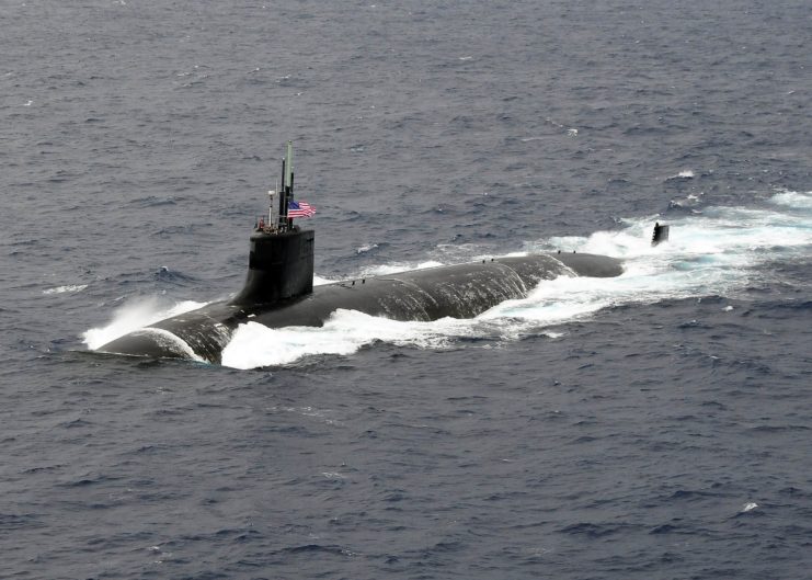 USS Connecticut Damaged