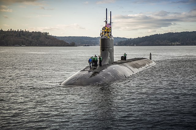 USS Connecticut at sea