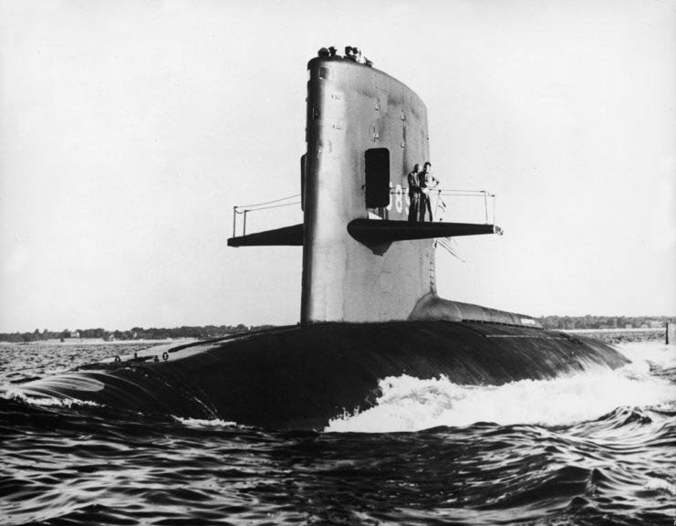 USS Scorpion on Maiden Voyage