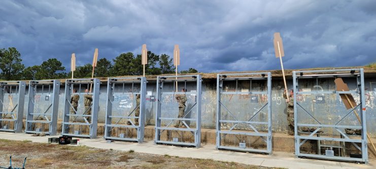 US Army Sniper School trainees during target practice