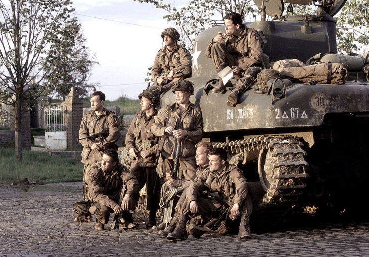 Television still from the Band of Brothers