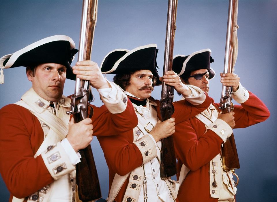 1776 British Soldiers in Uniform during the Revolutionary War. (Photo by H. Armstrong Roberts/ClassicStock/Getty Images)