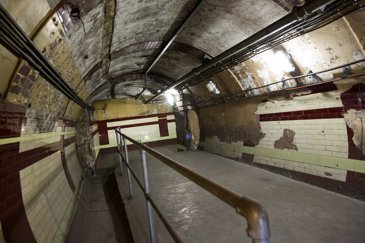 Tunnel at Down Street Tube Station