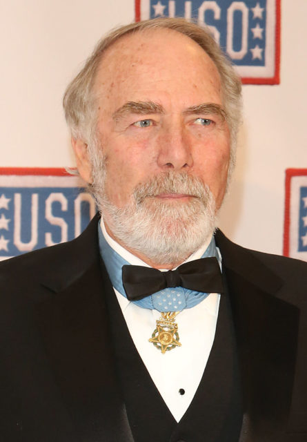Drew Dix wearing his Medal of Honor