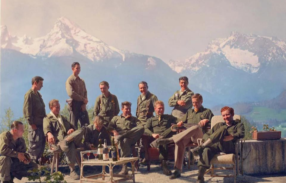 Members of Easy Company sitting together