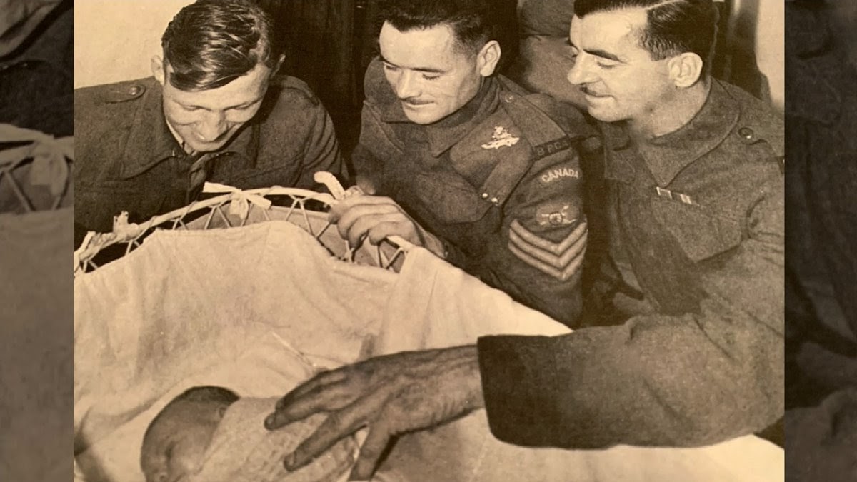 Pictured: The three Canadian soldiers who rescued Mary Crabb (Photo Credit:  Royal Canadian Artillery / public domain)