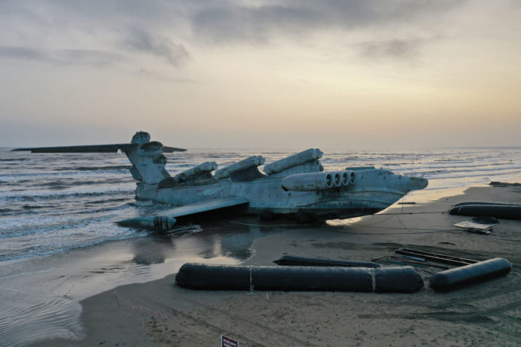 MD-160 sitting on shore