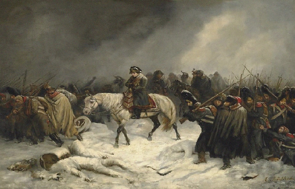 Napoleon's campaign in Russian winter, . Private Collection. (Photo by Fine Art Images/Heritage Images/Getty Images)