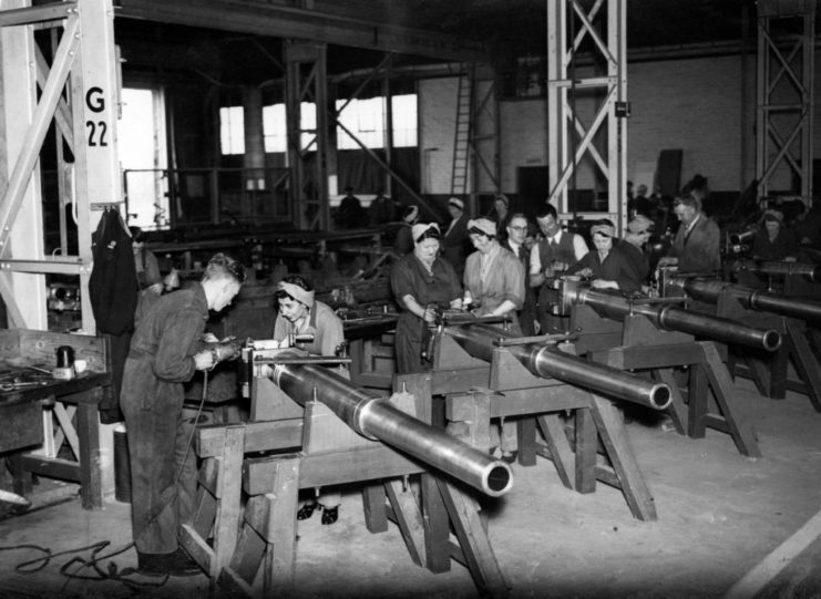Royal Ordnance Factory, Ministry of Supply, Wales, June 1941. (Photo Credit: Western Mail Archive / Mirrorpix / Getty Images)