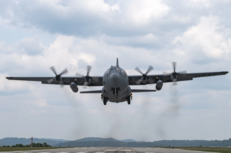 C-130H3 during takeoff