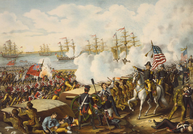 Painting of the Battle of New Orleans