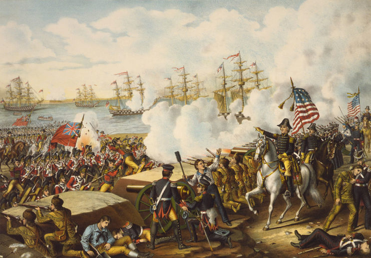 Painting of the Battle of New Orleans