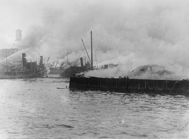 National Storage House shrouded in smoke