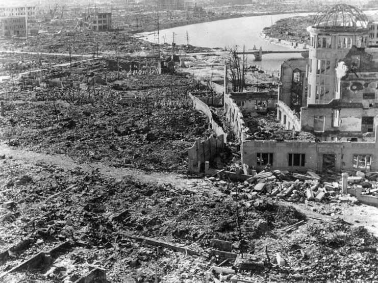 Aerial view of the destruction of Hiroshima