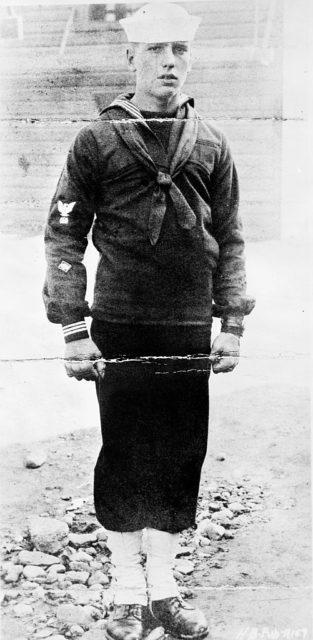 Humphrey Bogart wearing his US Navy uniform