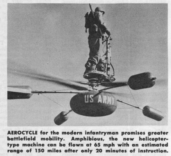 Newspaper clipping about the de Lackner HZ-1 Aerocycle