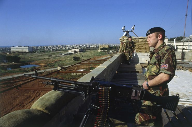 M60 Machine Gun being used by British Troops