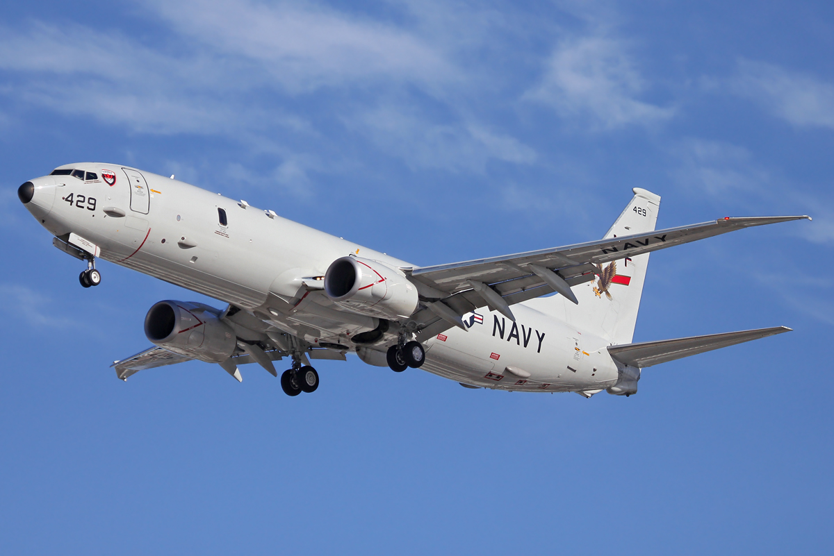  US Navy P-8 Poseidon taking off at Perth Airport. This aircraft took part in the search for Malaysia Airlines Flight 370. (Photo Credit: Darren Koch / Wikipedia)