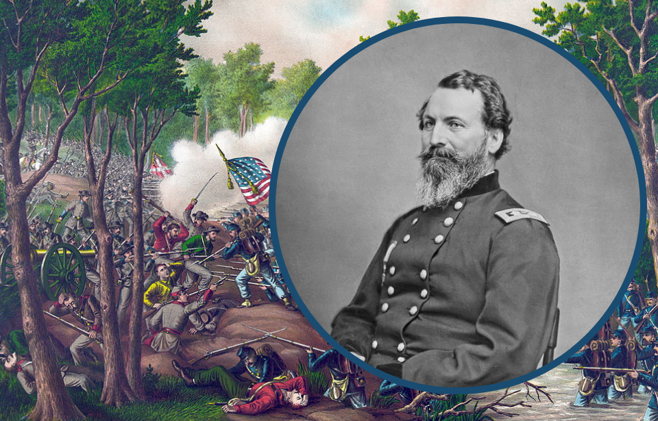 1. American Revolutionary war battle scene, 2. Portrait of John Sedgwick.