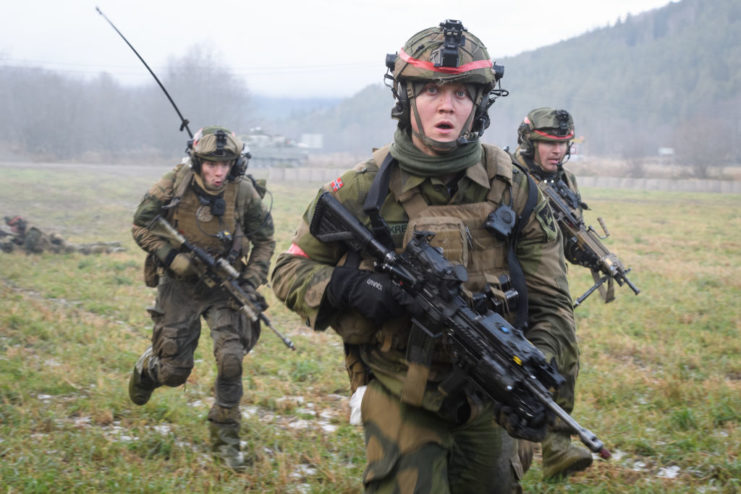 Privates on parade: Soldiers in Norway return their underwear and socks  after completing service