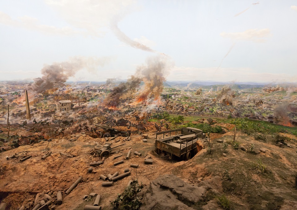 The battle of taejon diorama in the victorious fatherland liberation war museum, Pyongan Province, Pyongyang, North Korea on April 14, 2008 in Pyongyang, North Korea. (Photo Credit: Eric Lafforgue/Art In All Of Us/Corbis via Getty Images)