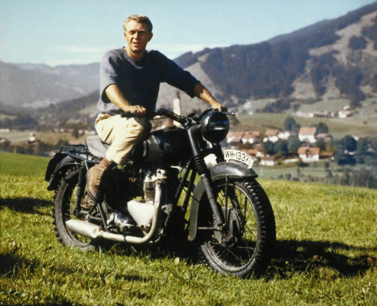 Steve McQueen as Virgil "The Cooler King" Hilts in 'The Great Escape'