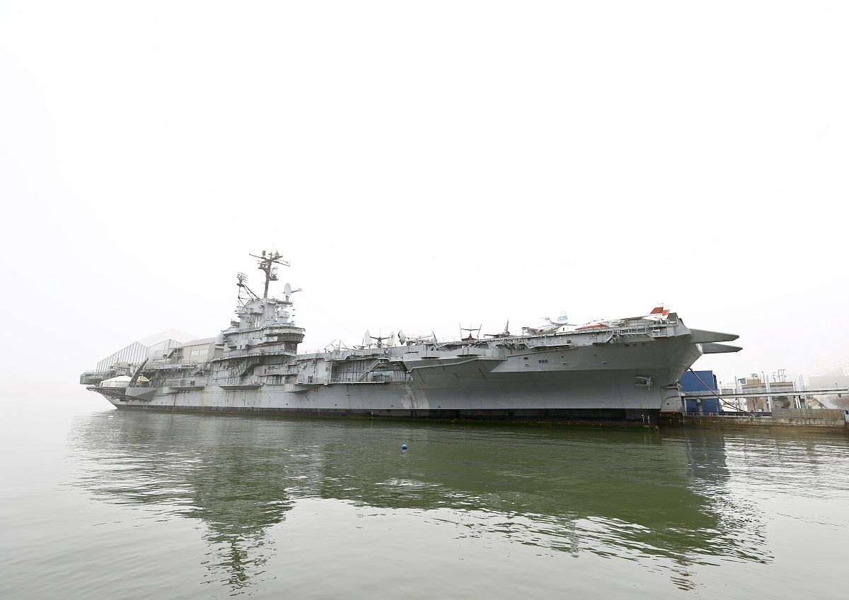 A general view of the USS Intrepid during The Intrepid Sea, Air, & Space Museum Reopening on March 25, 2021 in New York City. (Photo Credit: Dimitrios Kambouris / Getty Images)