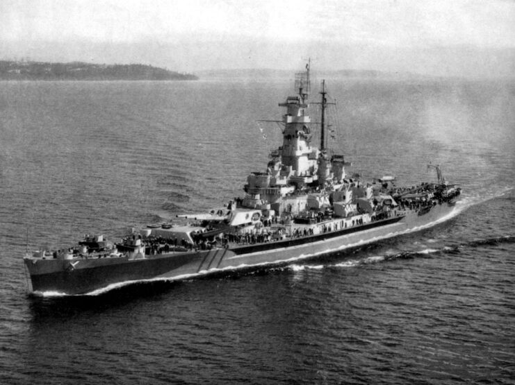 USS Massachusetts (BB-59) at sea