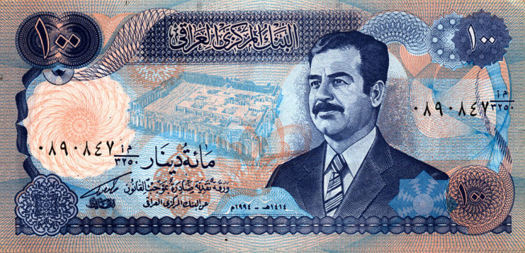 A 100 Iraqi Dinar
