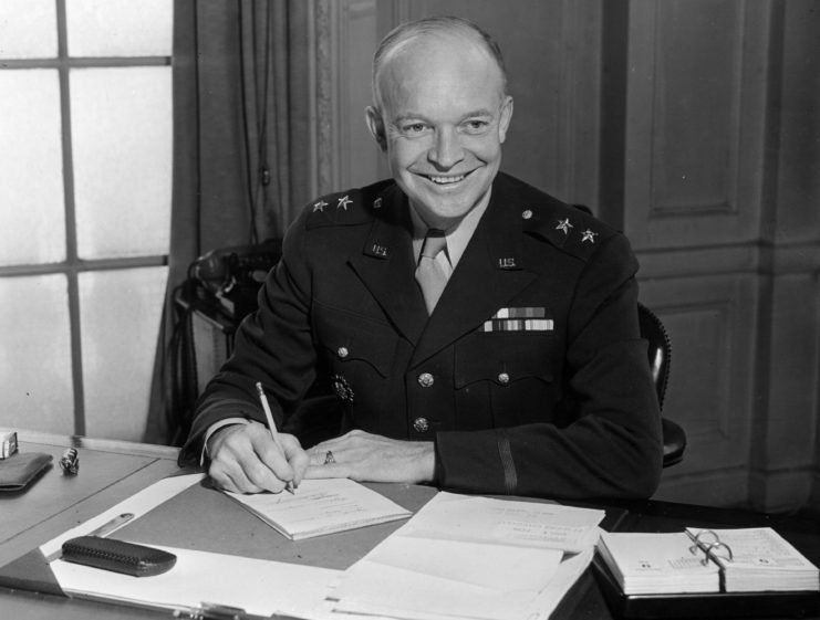 Dwight D. Eisenhower in his office 