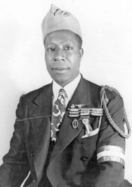 Portrait of Eugene Bullard in uniform