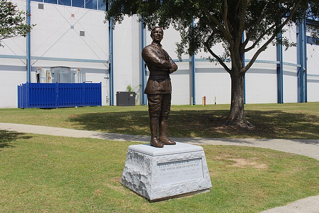 Bronze statue of Eugene Bullard