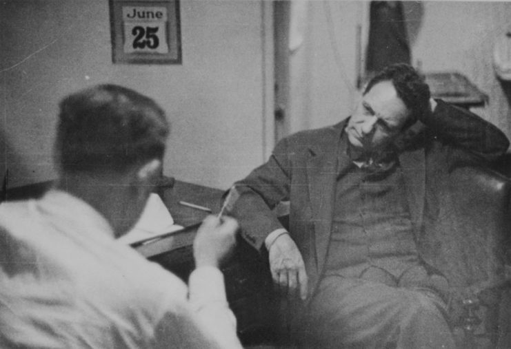 Fritz Duquesne being interrogated by the FBI in 1941