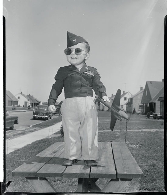 child wearing the Eisenhower jacket 