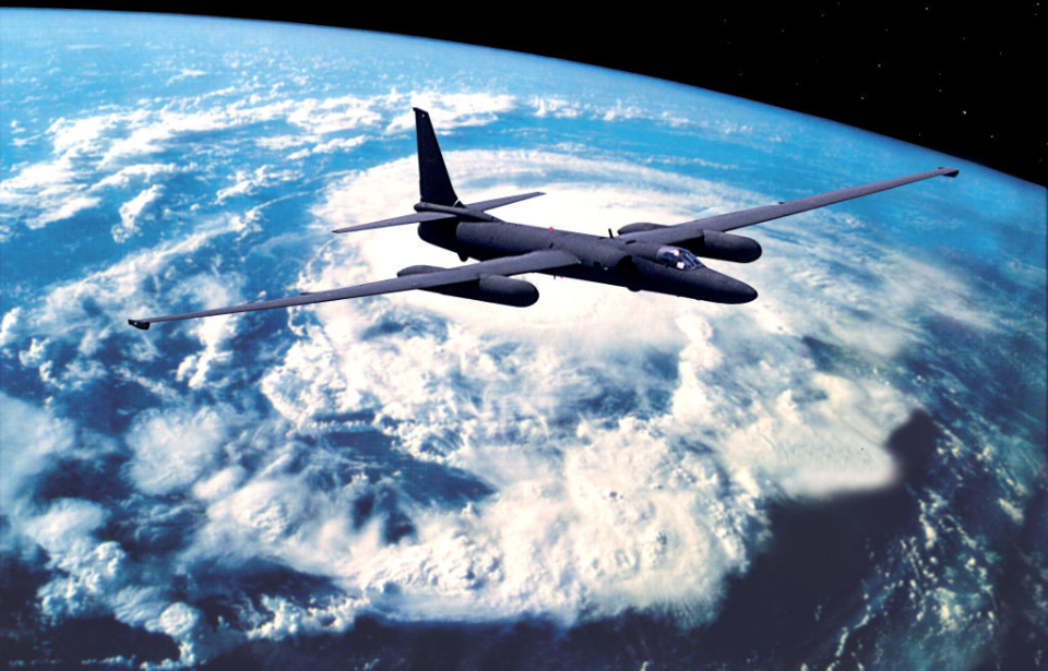 Lockheed U-2 flying above the earth