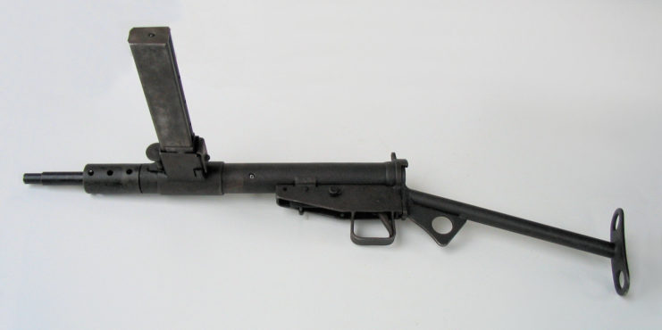 STEN Mk II on a white table