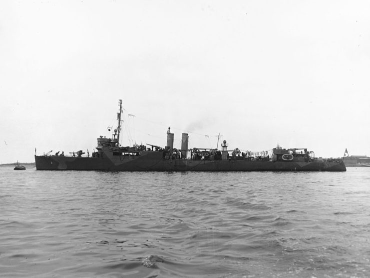 The USS Gregory sails in 1942