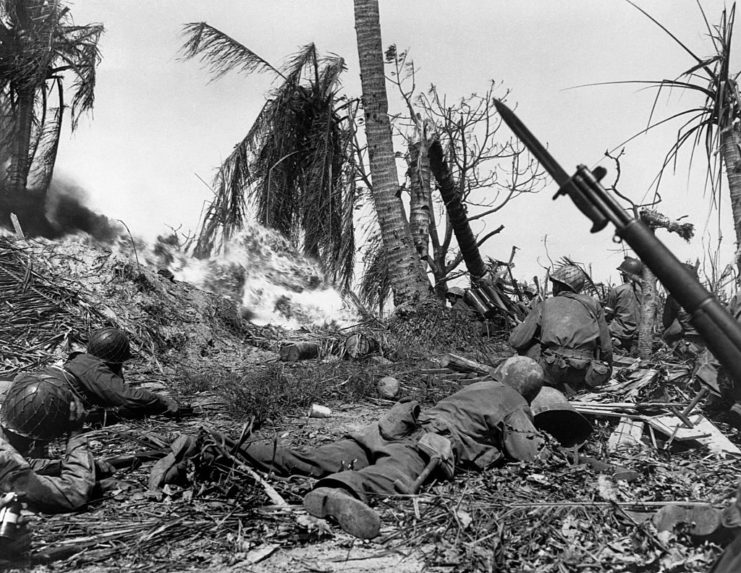 7th Infantry Division soldiers lying in wait